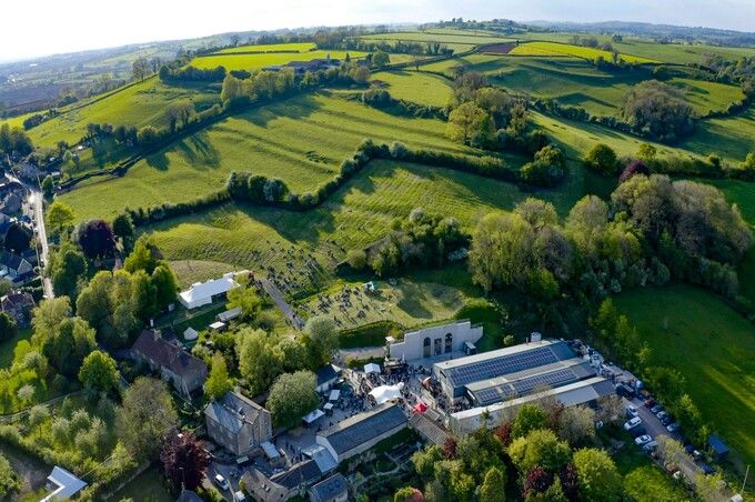 Somerset fields from above